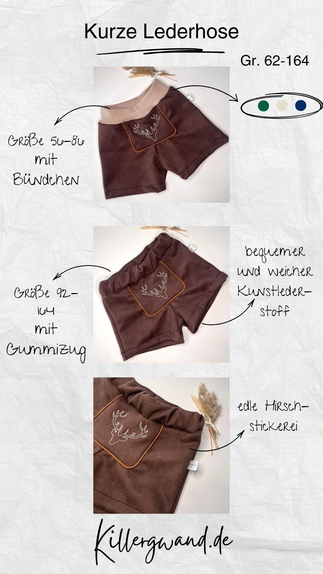 Kinderlederhose - kurz